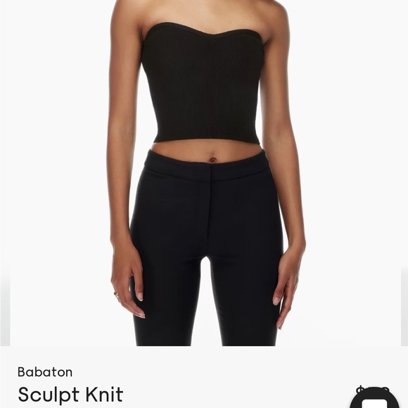 Aritzia | Babaton Sculpt Knit Sweetheart Tube Top in Black - Size Small - Picture 1 of 5